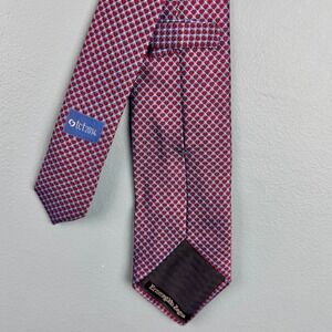 Ermenegildo Zegna Silk 3" Necktie Tie Blue Red Heart Dots Geometric Length‎ 58"